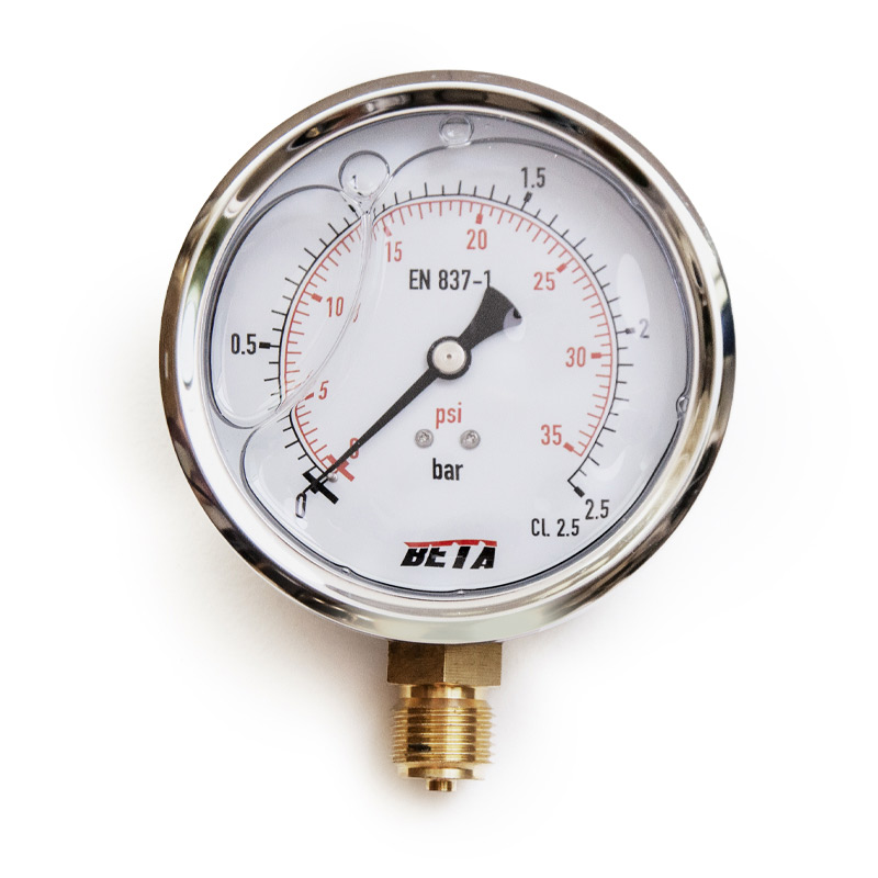 08 گیج فشار صفحه 10 سانت روغنی عمودی BETA - تصویر 1