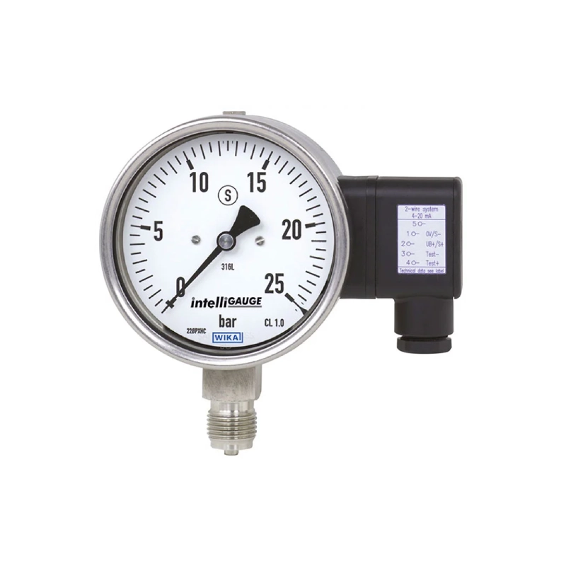 گیج فشار ترانسمیتر دار صفحه 16سانت تمام استیل عمودی مدل WIKA PGT23.160 گیج فشار ترانسمیتر دار صفحه 16سانت تمام استیل عمودی مدل WIKA PGT23.160