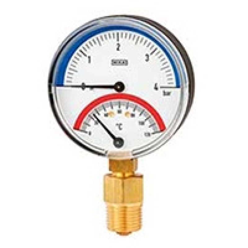 ترمومترمانومتر صفحه 10 سانت خشک عمودی WIKA ترمومترمانومتر صفحه 10 سانت خشک عمودی WIKA