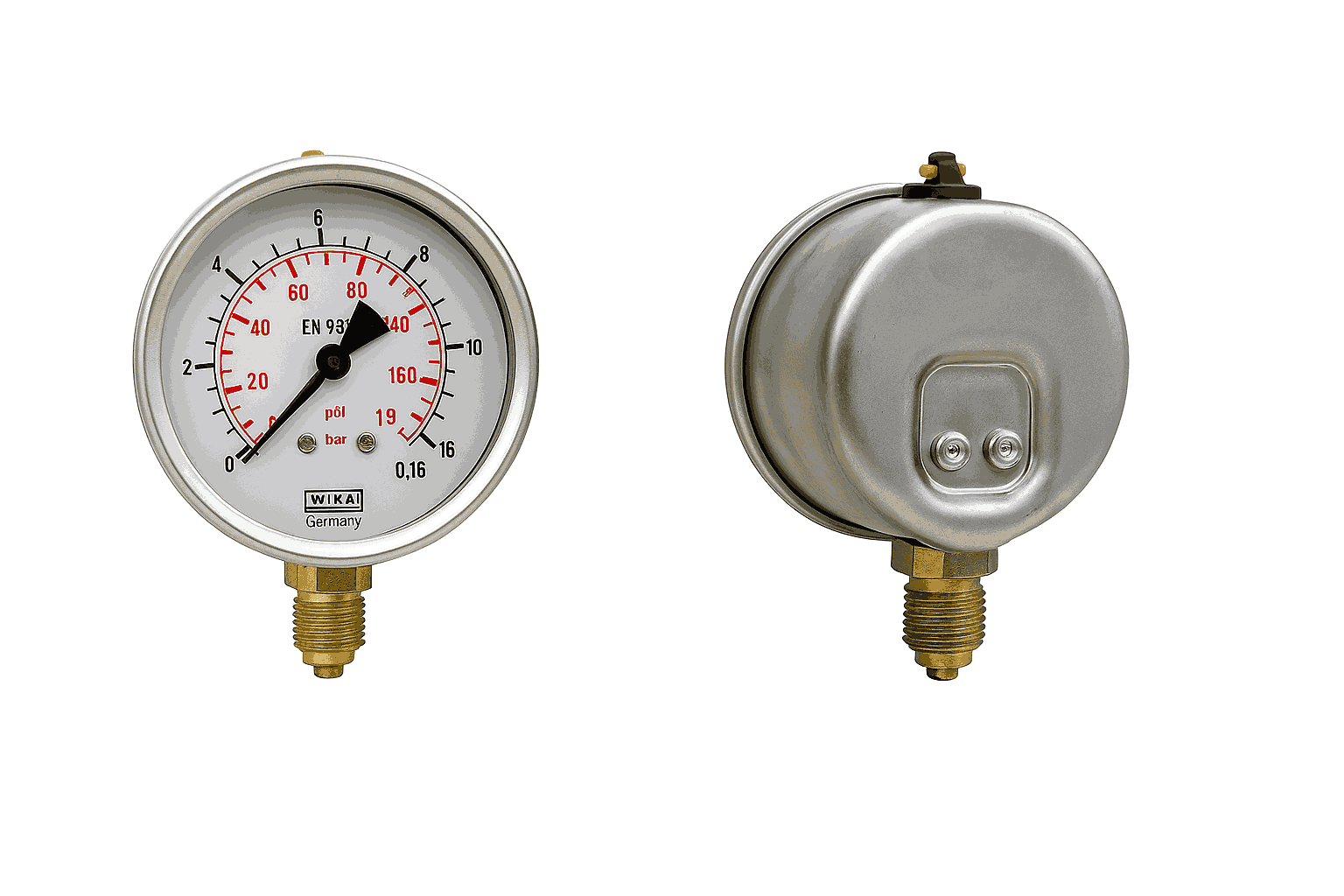 قیمت گیج فشار صفحه 6 سانت استیل برنج عمودی 213.53.63 WIKA