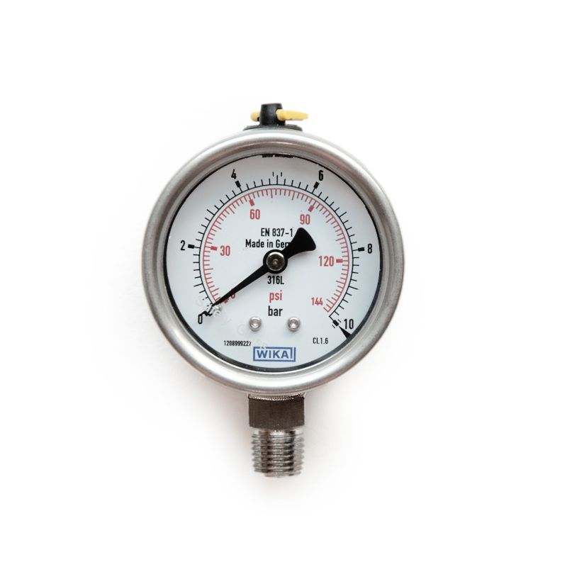 گیج فشار صفحه 6 سانت استیل عمودی WIKA گیج فشار صفحه 6 سانت استیل عمودی WIKA