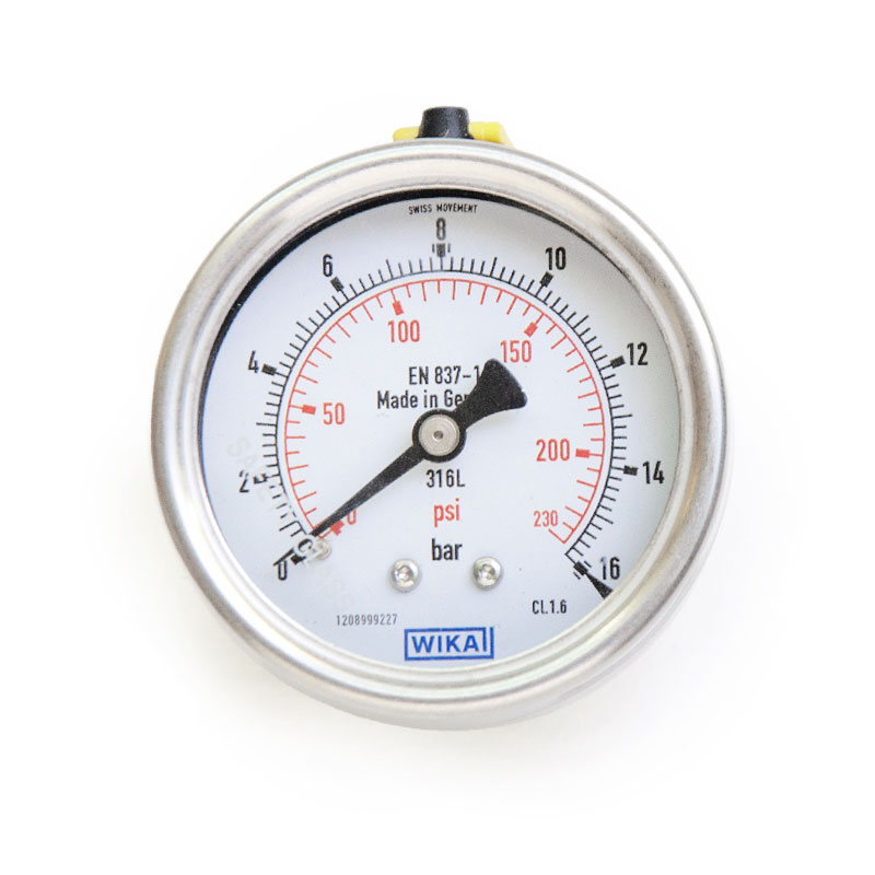 گیج فشار صفحه 6 سانت استیل افقی WIKA گیج فشار صفحه 6 سانت استیل افقی WIKA