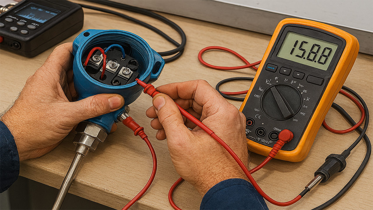 آموزش عیب یابی و تست سلامت ترانسمیتر دما