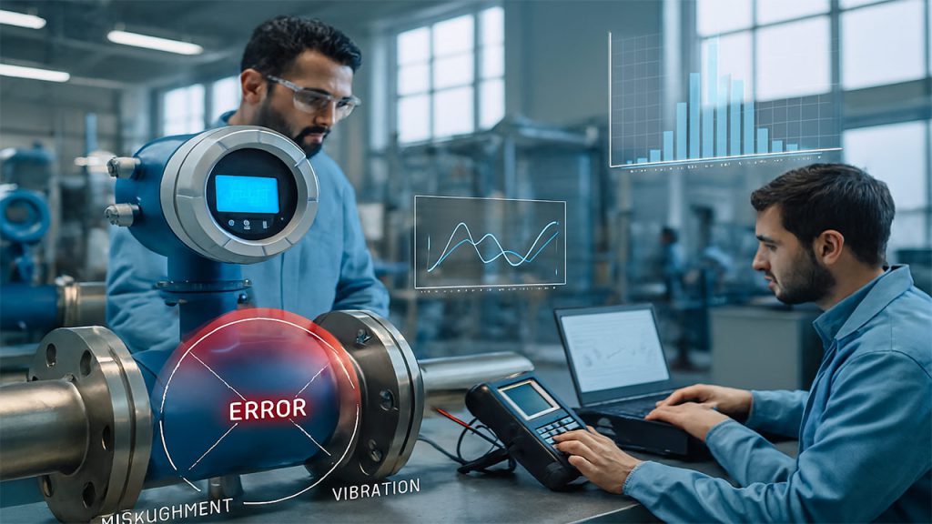 روش های کاهش خطای اندازه گیری در فلومترها